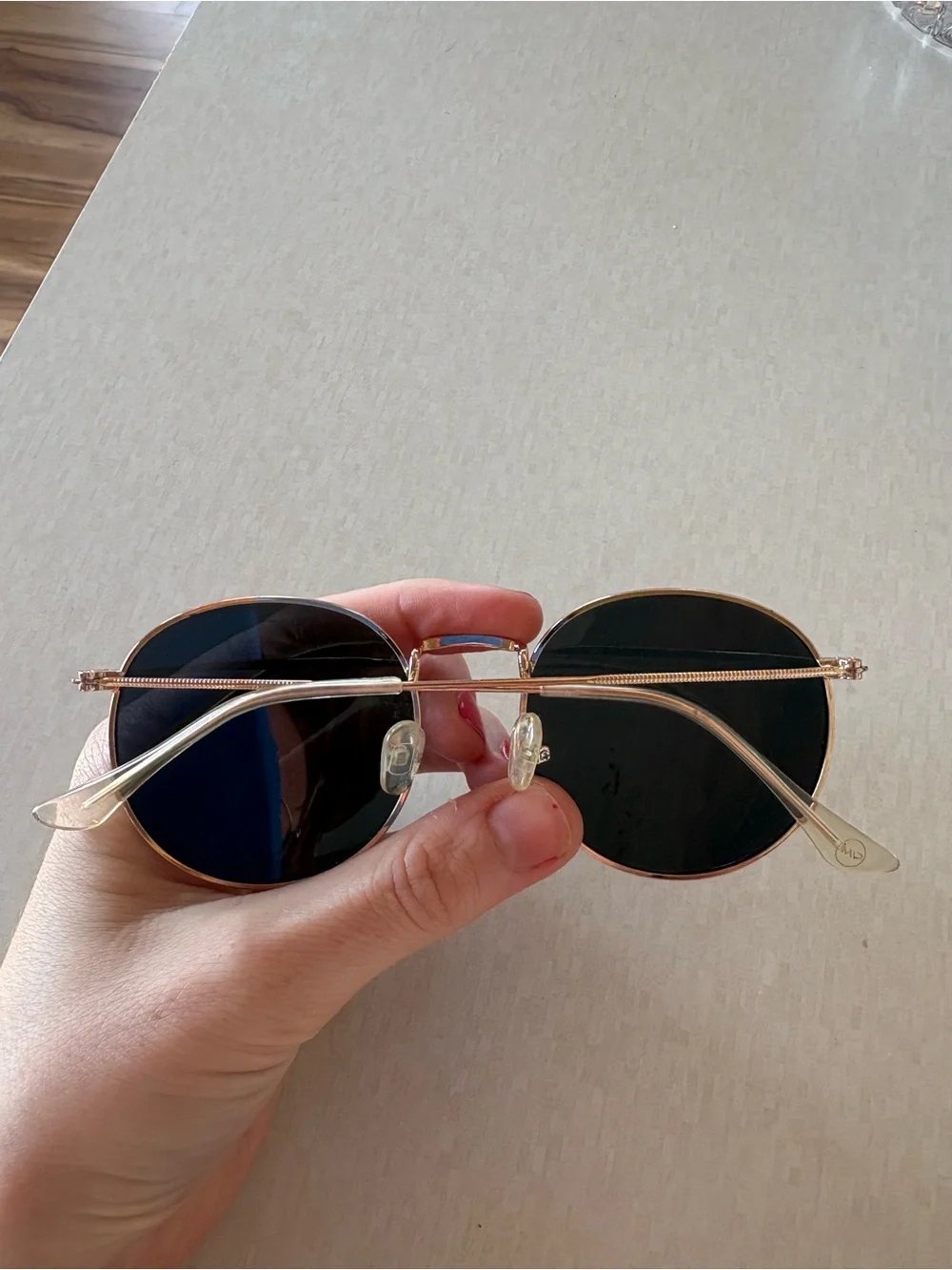 Warby Parker Gold Frame with Black Lenses Round Women's Sunglasses